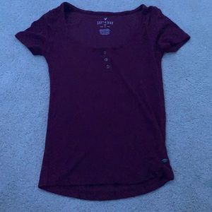 Cute Maroon Stretchy Soft Shirt!